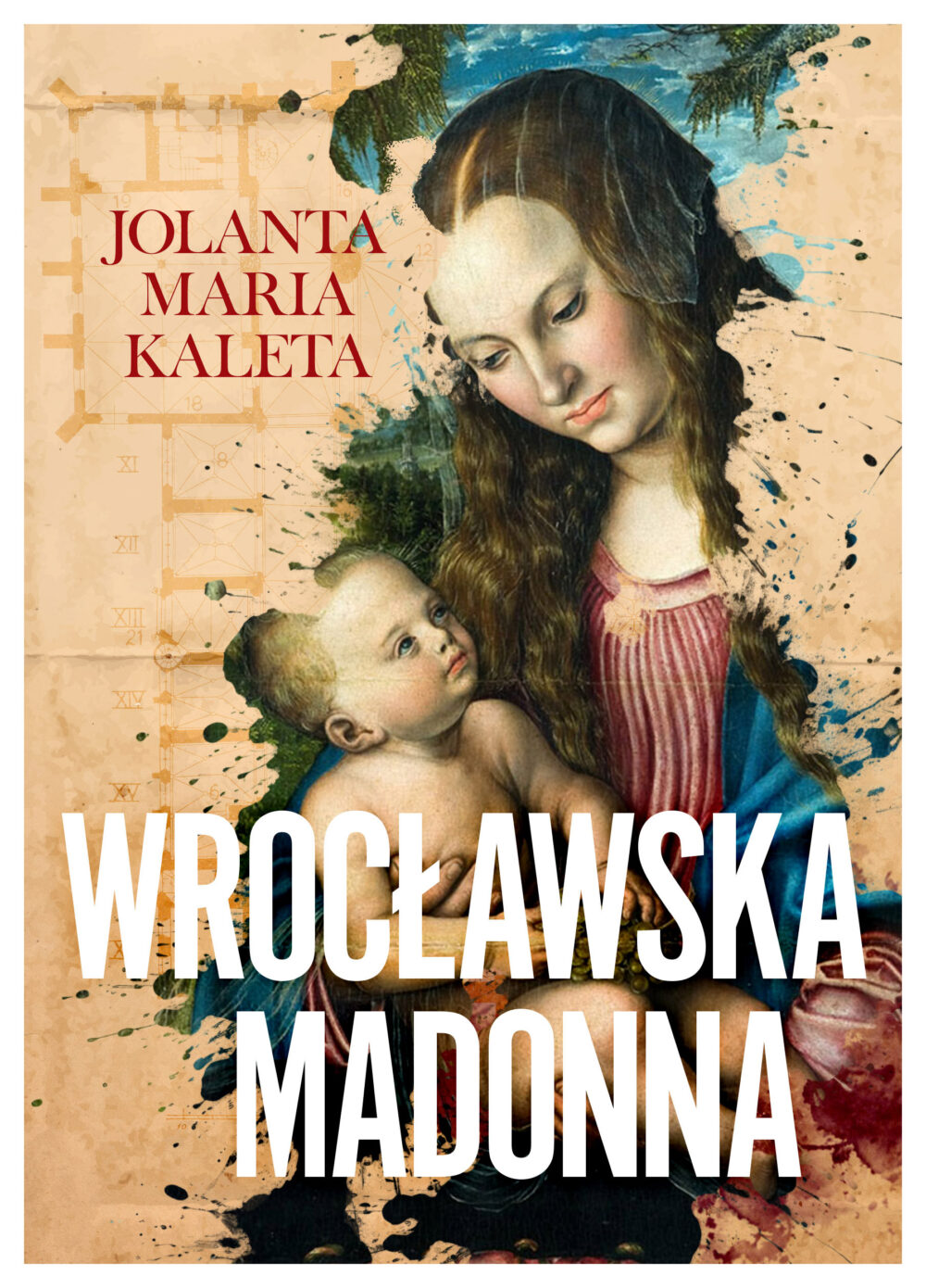 okładka książki, Wrocławska Madonna. Na okładce widzimy obraz „Madonna pod palmami”